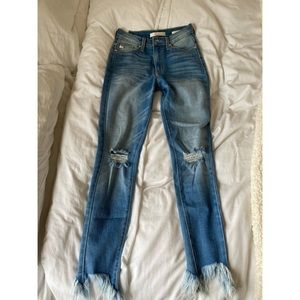 KanCan women’s jeans - cropped, light wash,  rips